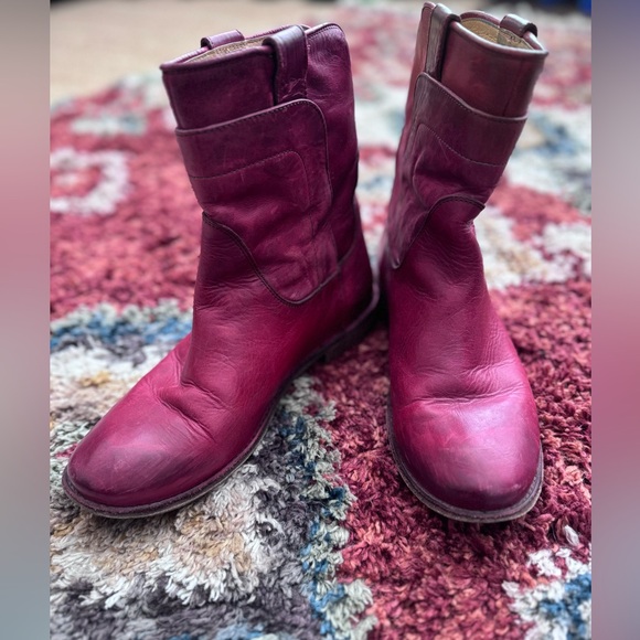 short Paige red riding Frye cowboy boots - Picture 3 of 10